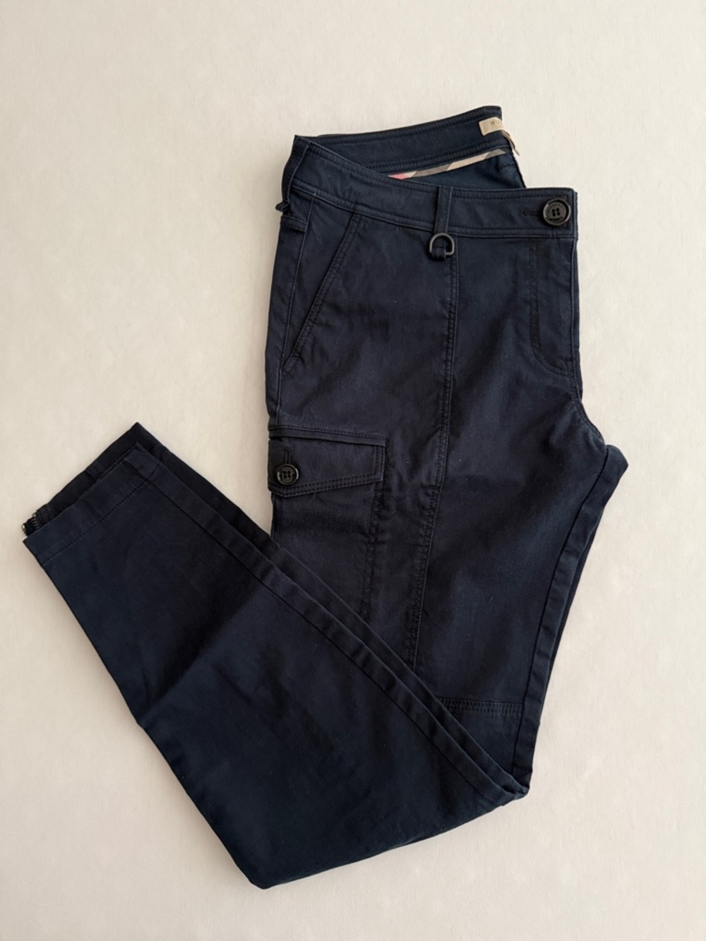 Burberry Navy Cargo Pants for Women